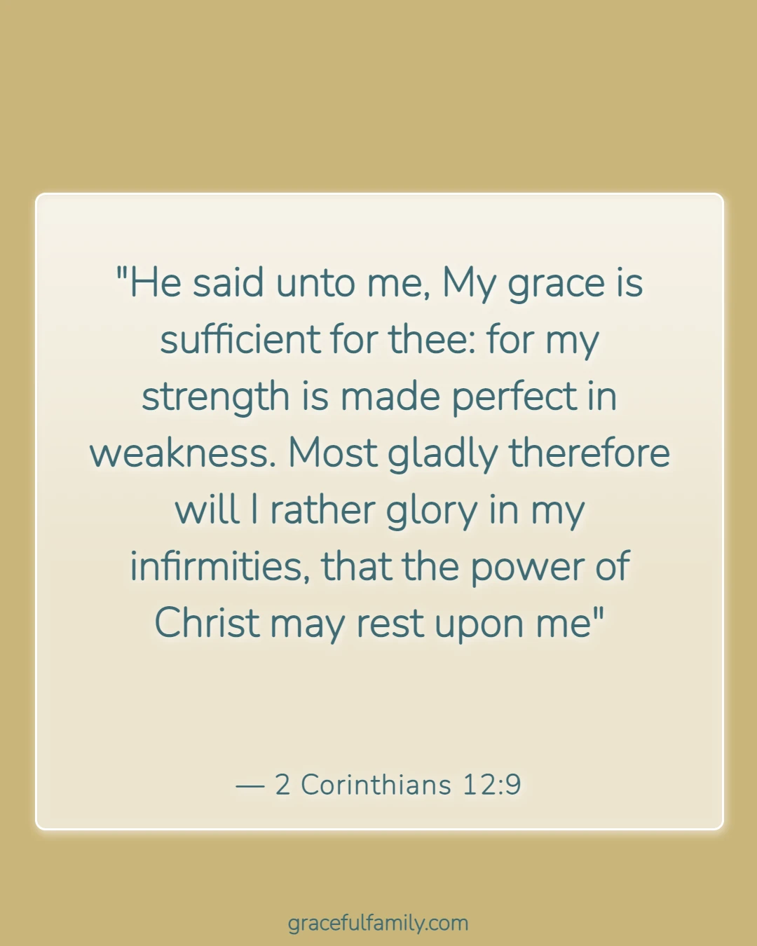 Bible Verses for New Parents (2 Corinthians 12:9)