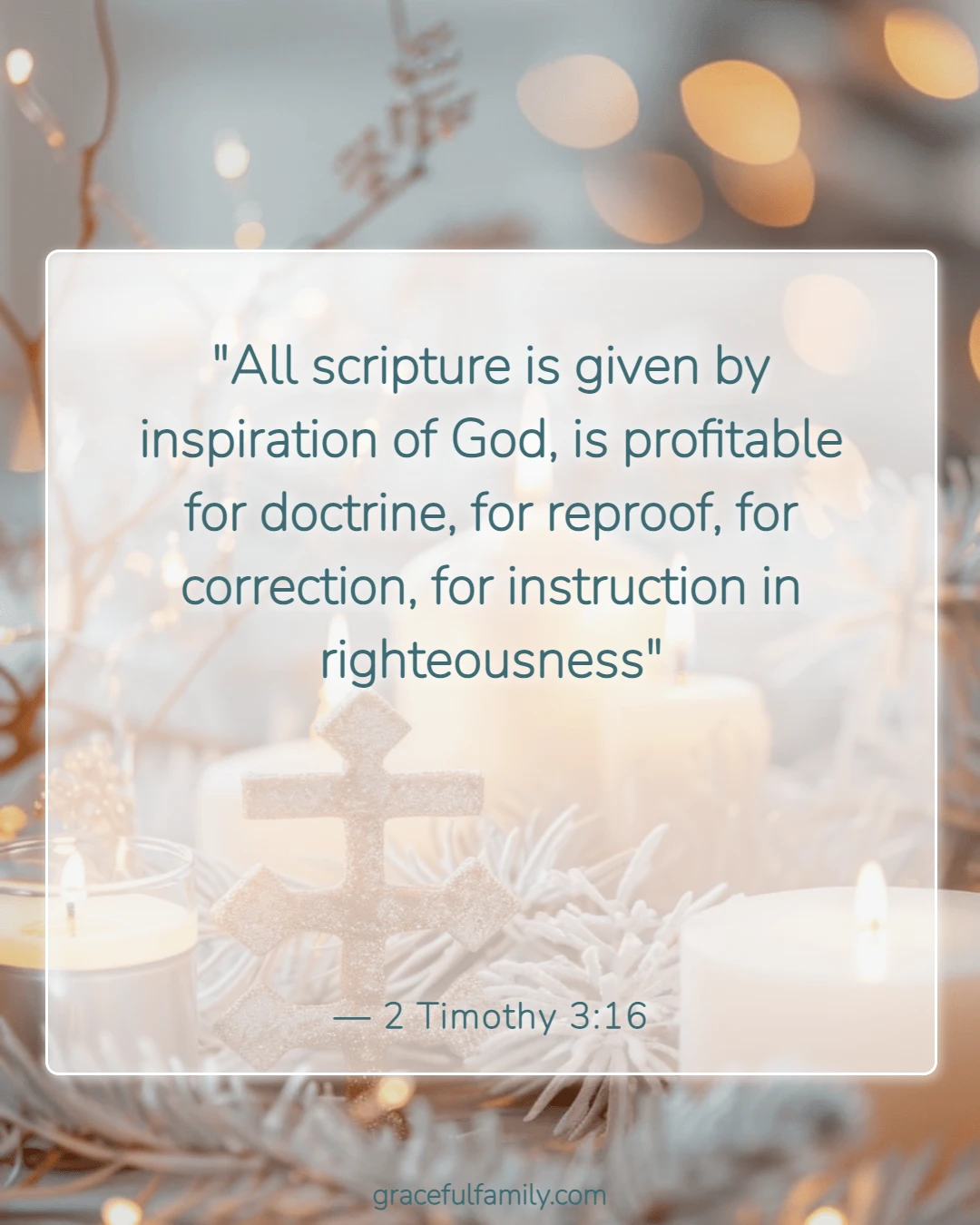 Short Bible Verses for Bedtime with Children (2 Timothy 3:16)