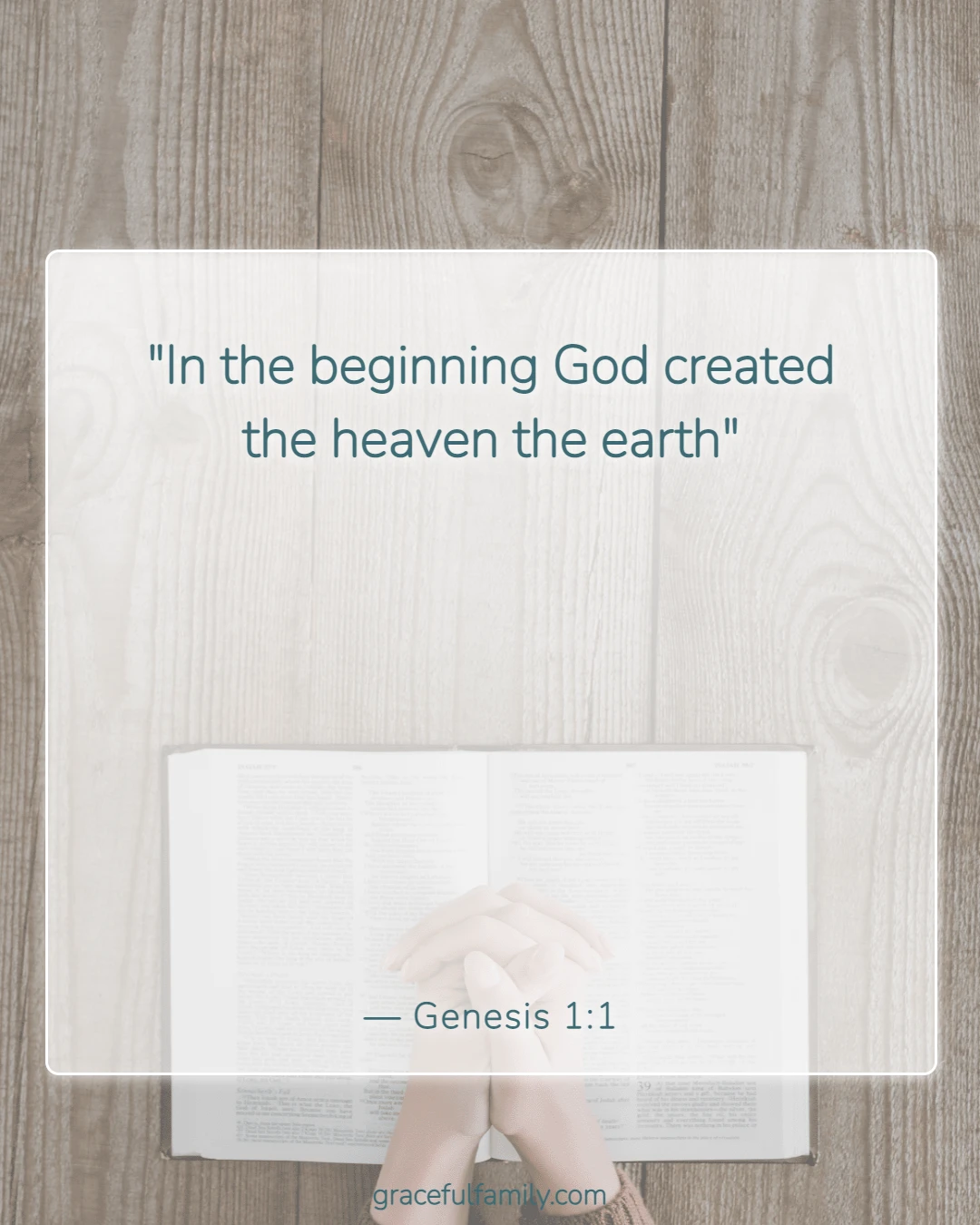 Bible Verses for Children to Memorize (Genesis 1:1)