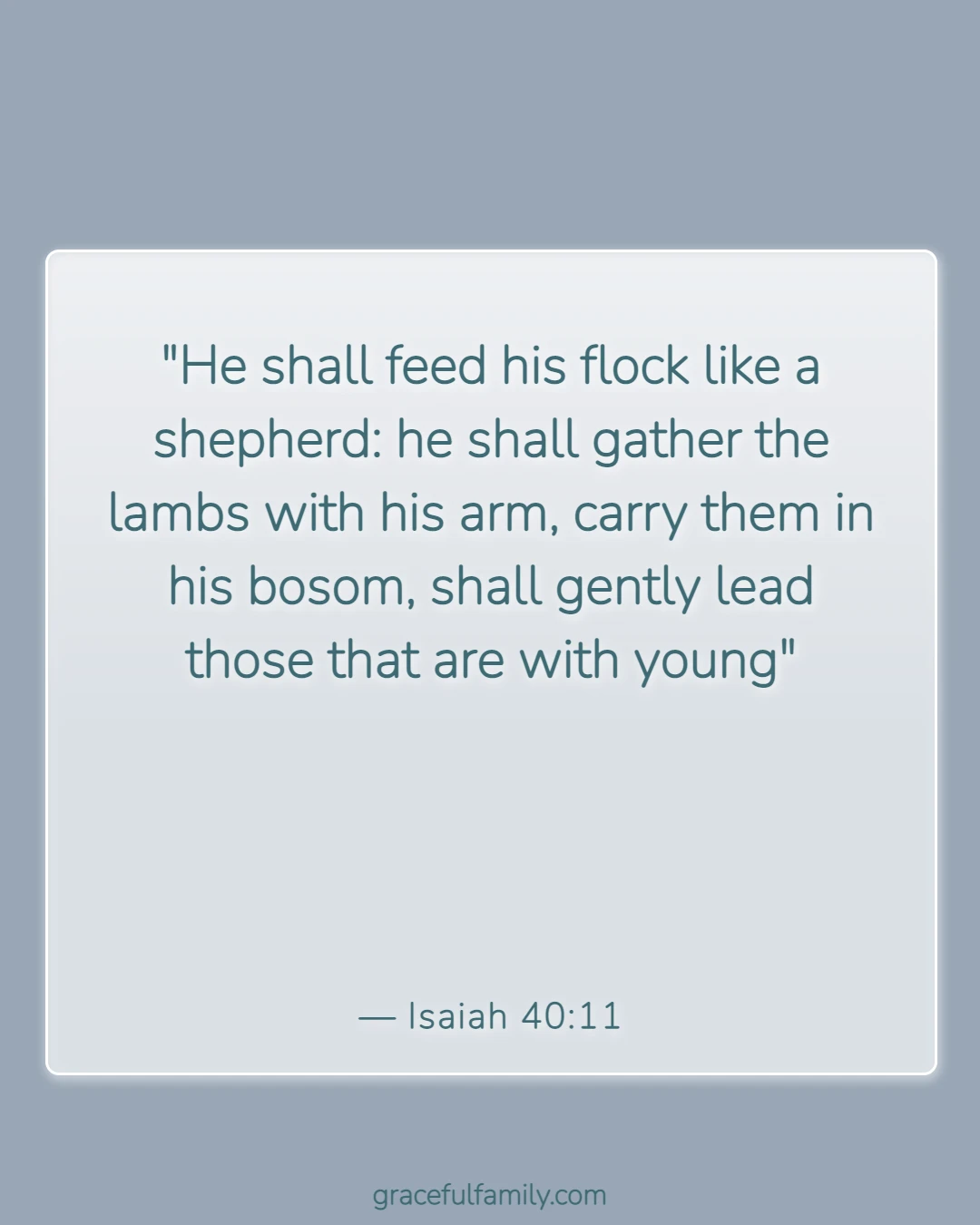 Bible Verses for Fathers (Isaiah 40:11)
