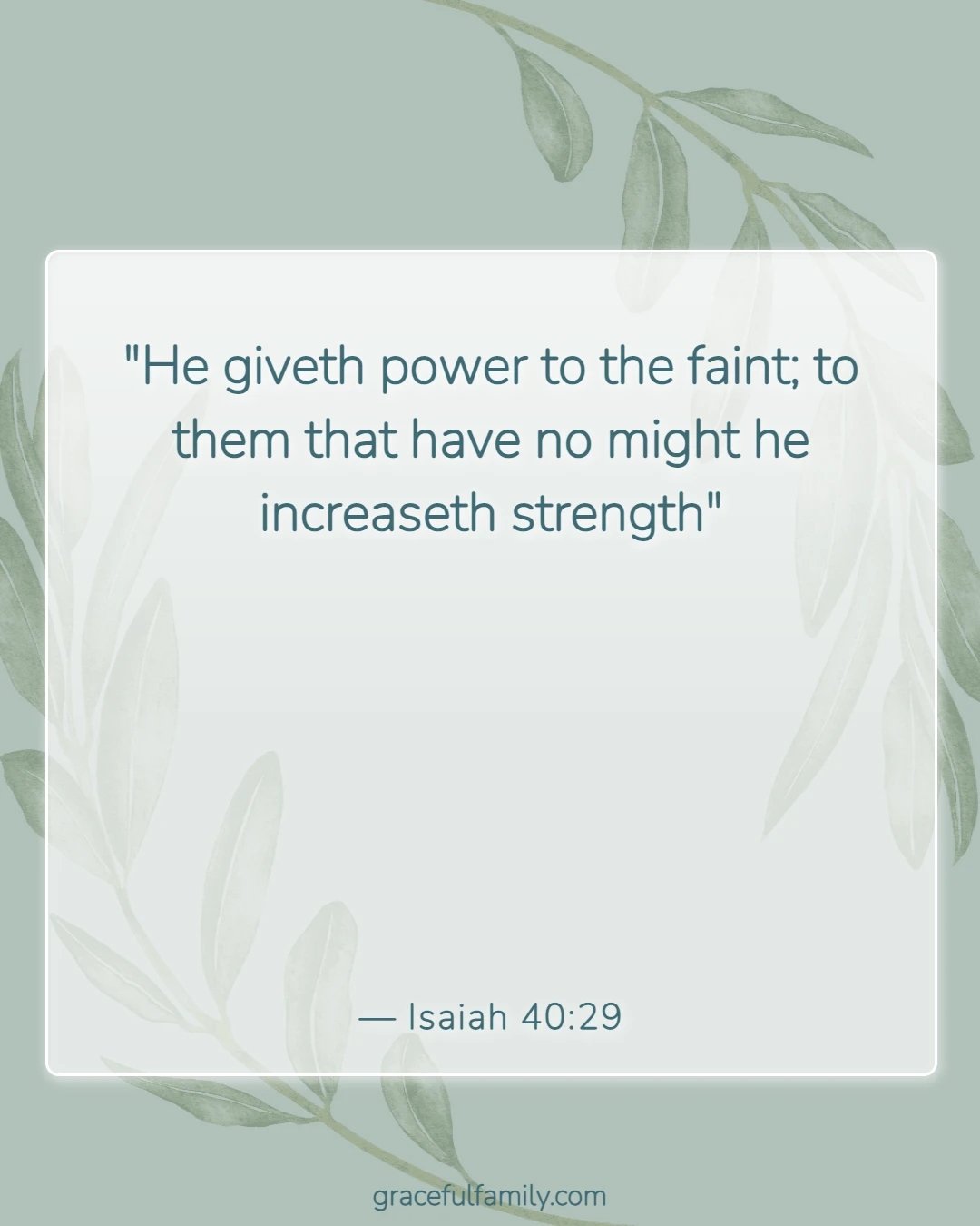 Bible Verses for New Parents (Isaiah 40:29)