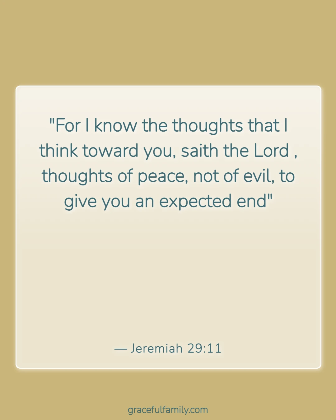 Bible Verses About Raising Children in the Lord (Jeremiah 29:11)