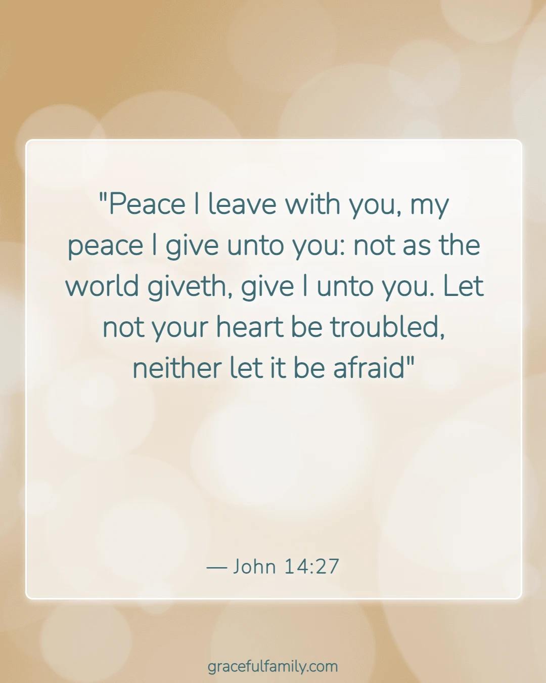 Bible Verses for Children to Memorize (John 14:27)