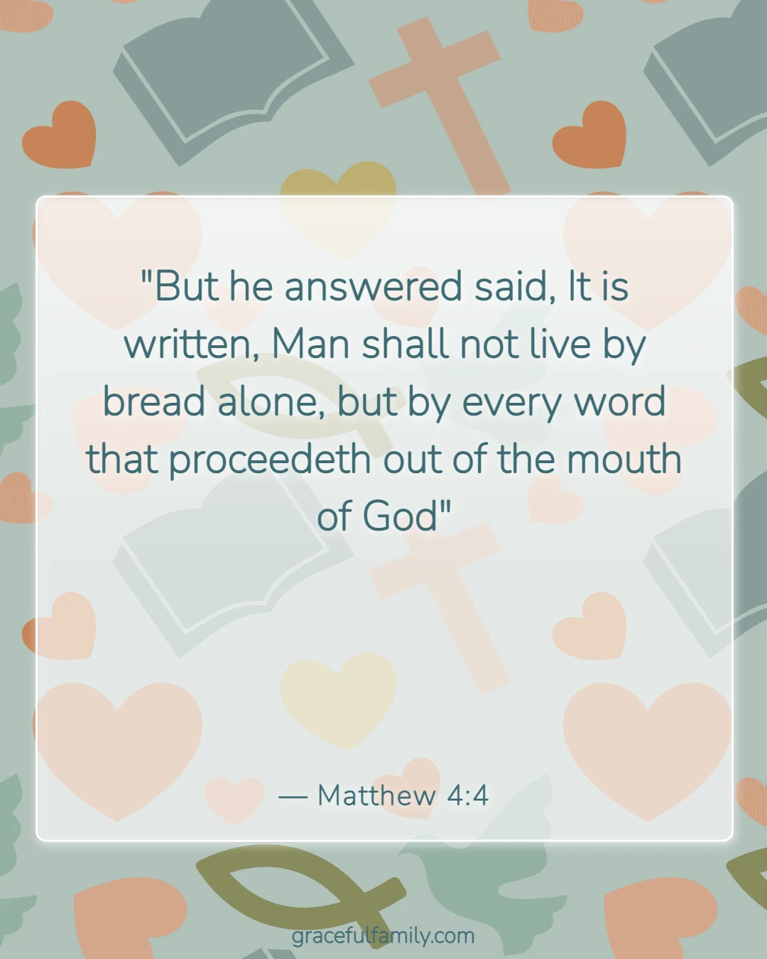 Bible Verses for Children to Memorize (Matthew 4:4)