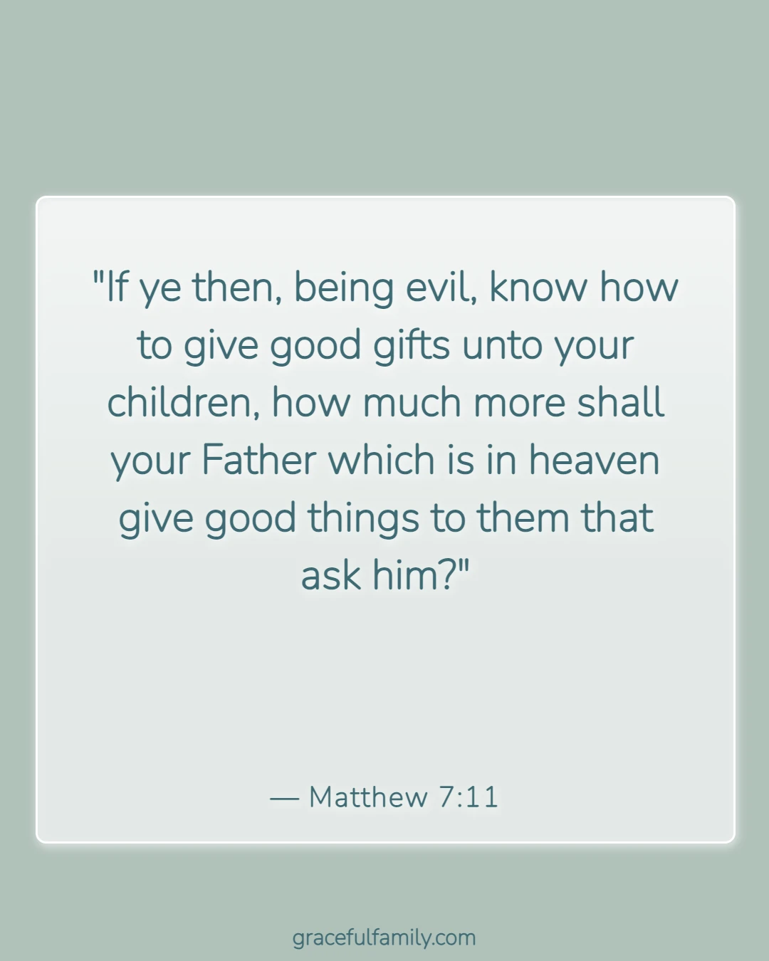 Bible Verses for Fathers (Matthew 7:11)