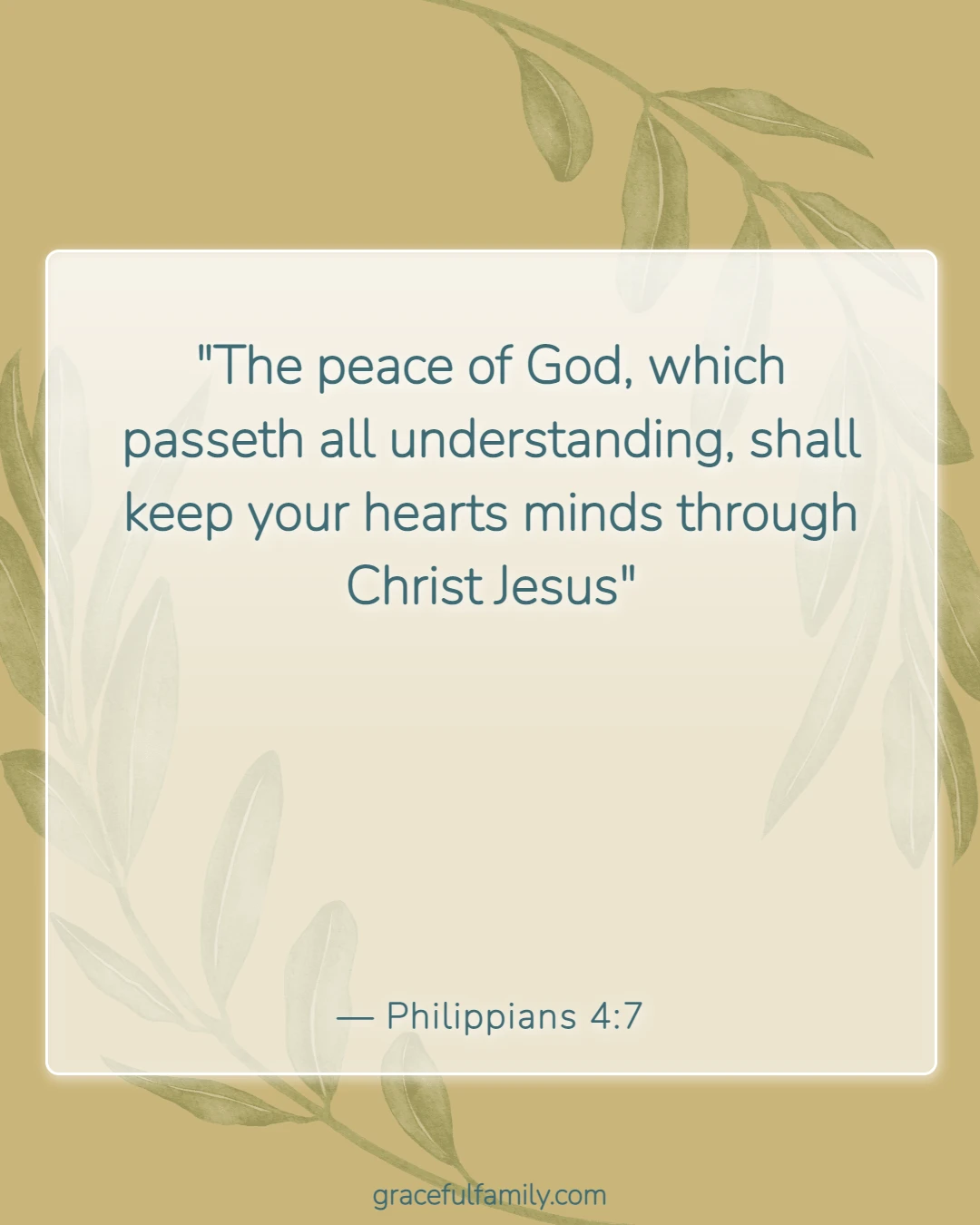 Short Bible Verses for Bedtime with Children (Philippians 4:7)