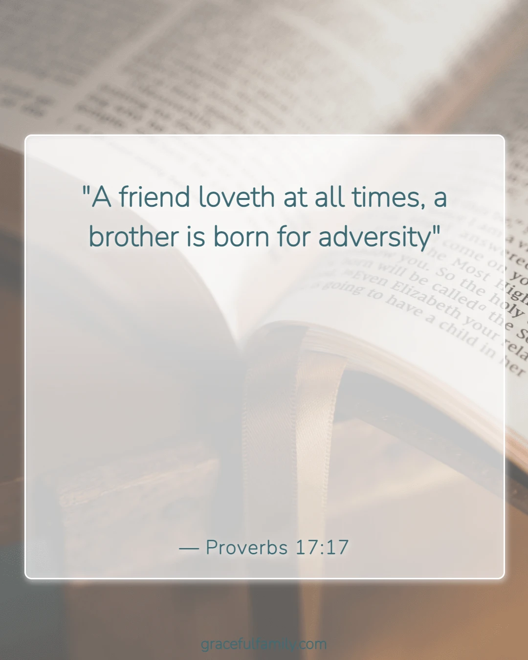 Bible Verses for Children to Memorize (Proverbs 17:17)