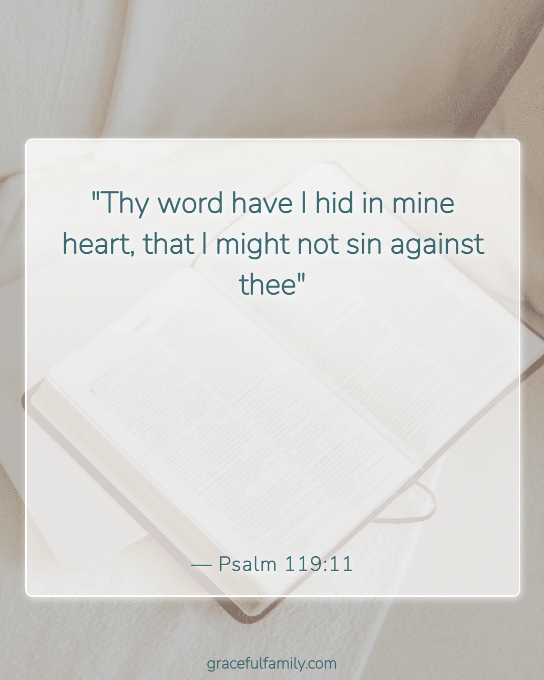 Bible Verses for Children to Memorize (Psalm 119:11)