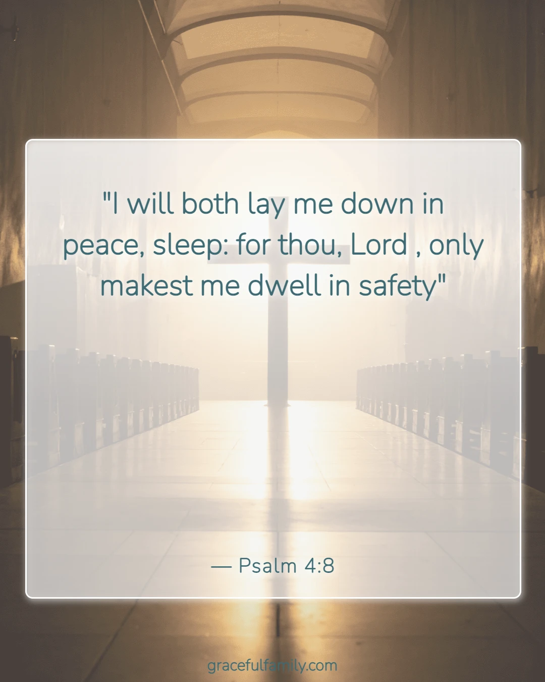 Short Bible Verses for Bedtime with Children (Psalm 4:8)