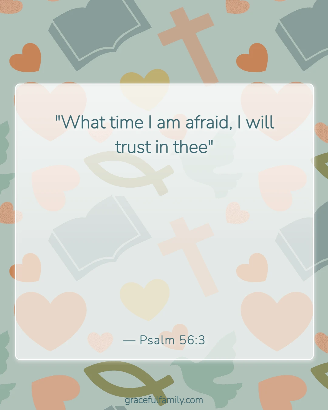 Short Bible Verses for Bedtime with Children (Psalm 56:3)