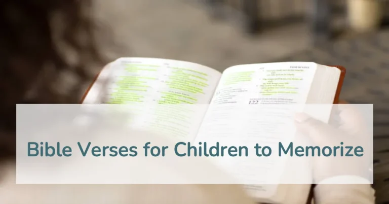 Bible Verses for Children to Memorize