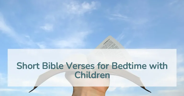 Short Bible Verses for Bedtime with Children