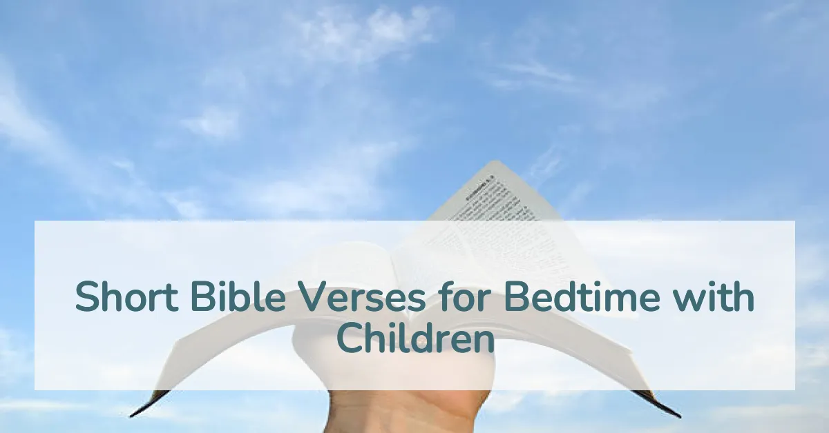 Short Bible Verses for Bedtime with Children